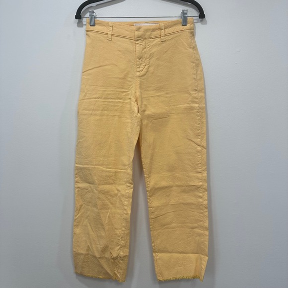 Frank & Eileen Pants - Frank & Eileen Womens Kinsale Performance Pant Sunshine Yellow‎ Cotton Flax $298